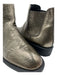 Pedro Garcia Shoe Size 39 Pewter Leather Metallic Chelsea Textured Flat Boots Pewter / 39