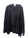 Krista Larson Size Large Black Cotton Long Sleeve Floral Embroidery Hood Sweater Black / Large