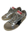 Golden Goose Shoe Size 37 Taupe & Multi Leather Suede Metallic Low Top Sneakers Taupe & Multi / 37