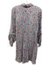 Vintage Ibiza Size M White, Blue, Red Cotton Block Print Quarter Button Dress White, Blue, Red / M