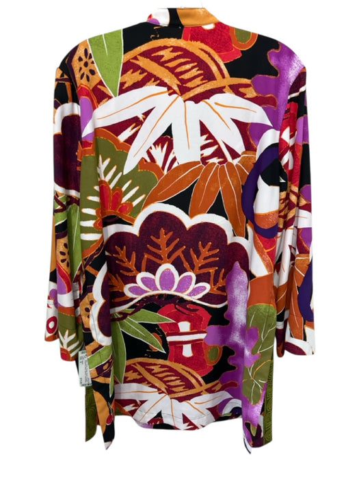 Natori Size S Purple, Orange, Green Polyester Drawstring Waist Abstract Pant Set Purple, Orange, Green / S