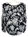 Figue Size 6 Black & White Viscose Shoulder Pads Floral Silhouette Pant Set Black & White / 6