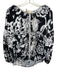 Figue Size 6 Black & White Viscose Shoulder Pads Floral Silhouette Pant Set Black & White / 6