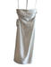 Azazie Size 6 White Polyester Button Detail Zip Back Strapless Bow Detail Gown White / 6