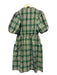 Derek Lam 10 Crosby Size 6 Green & Yellow Cotton Short Balloon Sleeve Dress Green & Yellow / 6