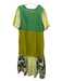 Community Service Size S Green & Teal Linen Short Balloon Sleeve Maxi Dress Green & Teal / S