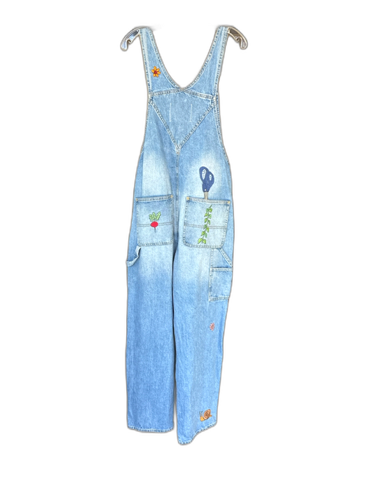 Coach x Observed by Us Size M Med Light Wash Cotton Embroidered Accents Overalls Med Light Wash / M