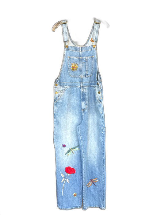 Coach x Observed by Us Size M Med Light Wash Cotton Embroidered Accents Overalls Med Light Wash / M