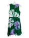 Busayo Size M Green & Purple Cotton Sleeveless Tie Dye V Neck Back Zip Dress Green & Purple / M