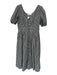 Of Her Own Kind Size M Black & White Organic Cotton Short Balloon Sleeve Dress Black & White / M