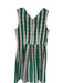 Emily and Fin Size M Green & Peach Cotton Sleeveless Striped Checkered Dress Green & Peach / M
