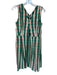 Emily and Fin Size M Green & Peach Cotton Sleeveless Striped Checkered Dress Green & Peach / M