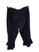 Batsheva Size 6 Black Organic Cotton Side Zip Flare Cropped Pants Black / 6