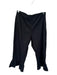 Batsheva Size 6 Black Organic Cotton Side Zip Flare Cropped Pants Black / 6