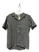 Alex Mill Size M Black & White Cotton Short Sleeve Checkered Button Down Top Black & White / M