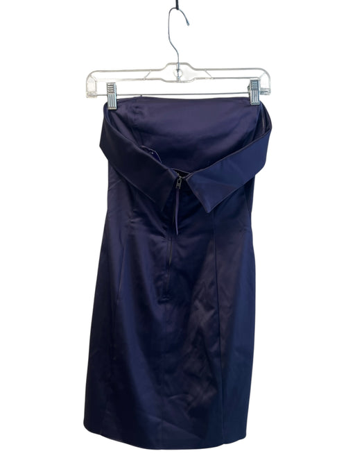 Aritzia Size 4 Purple Acetate Blend Satin Solid Strapless Mini Dress Purple / 4