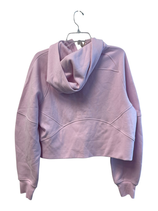 Lululemon Size M/L Pink Cotton Blend Fleece kangaroo Pocket Thumb Holes Hoodie Pink / M/L