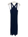 Lulu's Size XS Navy Polyester Halter Empire Waist Princess Seams Maxi Gown Navy / XS