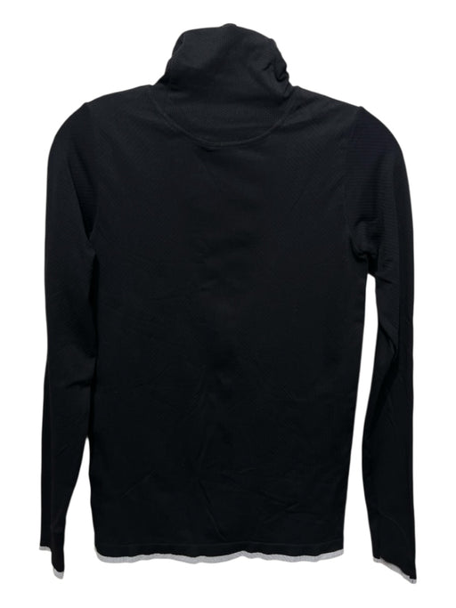 Athleta Size S Black Nylon Blend Ribbed Long Sleeve Hoodie Top Black / S