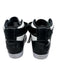 Adidas Shoe Size 8 Black & White Leather Upper Velcro Strap High Top Sneakers Black & White / 8