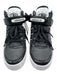 Adidas Shoe Size 8 Black & White Leather Upper Velcro Strap High Top Sneakers Black & White / 8