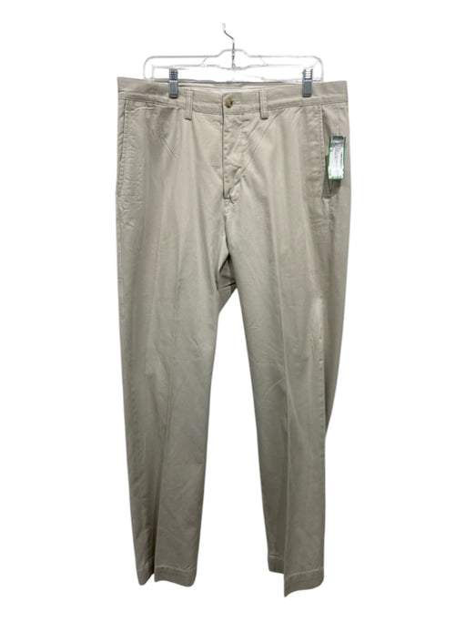 Polo Size 34 Beige Cotton Blend Solid Khakis Men's Pants 34