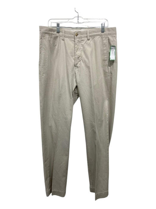 Polo Size 34 Beige Cotton Blend Solid Khakis Men's Pants 34