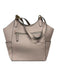 7 Days Active Beige Pebble Leather Gold hardware Side Pockets 2 Handles Tote Bag Beige