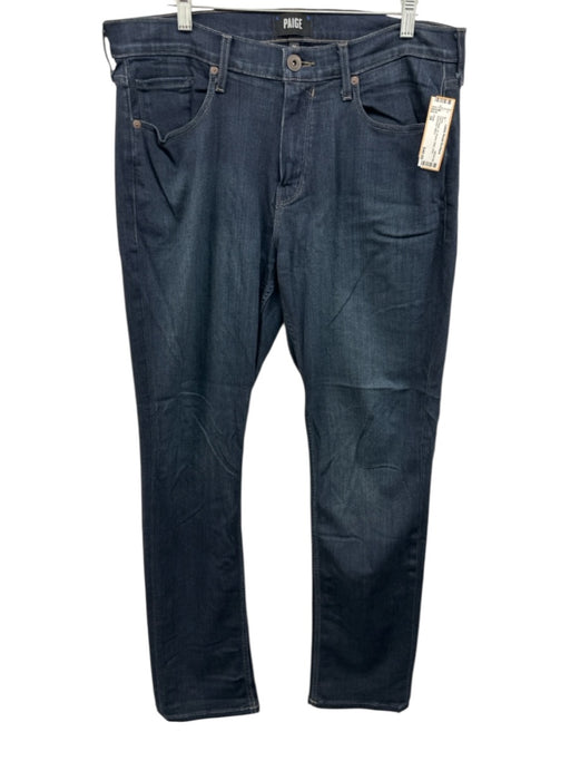 Paige Size 34 Dark Wash Rayon Solid Jean Men's Pants Dark Wash / 34