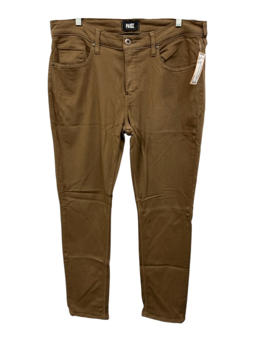 Paige Size 34 Brown Rayon Solid Men's Pants Brown / 34