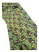 Hermes Green & Orange Print Silk Drums Men's Ties