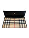 Burberry Beige Coated Cotton Leather trim Nova Check Snap Closure Long Wallets Beige
