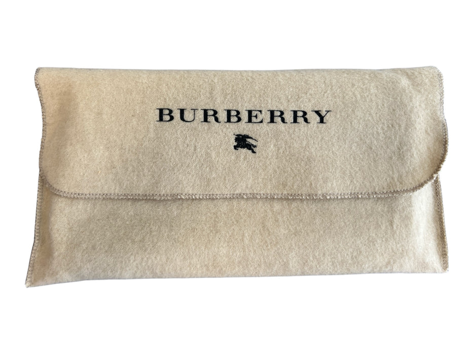 Burberry Beige Coated Cotton Leather trim Nova Check Snap Closure Long Wallets Beige