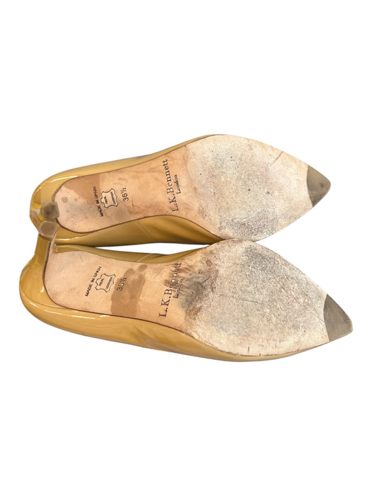 LK Bennett Shoe Size 36.5 Tan Leather Slip On Stiletto Closed Pointed Toe Shoes Tan / 36.5