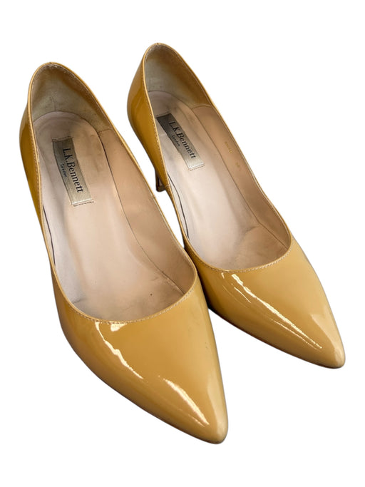 LK Bennett Shoe Size 36.5 Tan Leather Slip On Stiletto Closed Pointed Toe Shoes Tan / 36.5