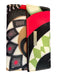 Etro Black & Multi Leather Abstract Print Snap Closure Pockets Wallets Black & Multi