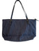 Kate Spade Navy Polyester & Cotton Shoulder Bag Embellished Zipper Bag Navy / Large