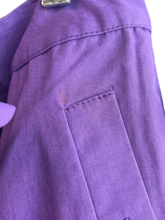 Red Valentino Size 4 Purple Acetate Blend Button Down Ruffle Detail Skirt Purple / 4
