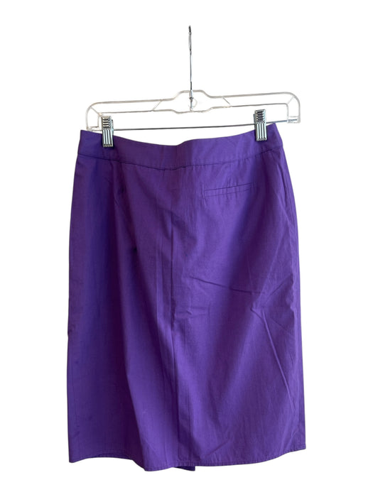 Red Valentino Size 4 Purple Acetate Blend Button Down Ruffle Detail Skirt Purple / 4
