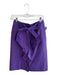 Red Valentino Size 4 Purple Acetate Blend Button Down Ruffle Detail Skirt Purple / 4