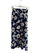 Escada Size 36 Navy & white Silk Tie Waist Tropical Print Button Waist Skirt Navy & white / 36