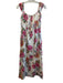 Reformation Size 6 Silk Floral Sleeveless Back Zip Front Slit Dress 6