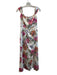 Reformation Size 6 Silk Floral Sleeveless Back Zip Front Slit Dress 6