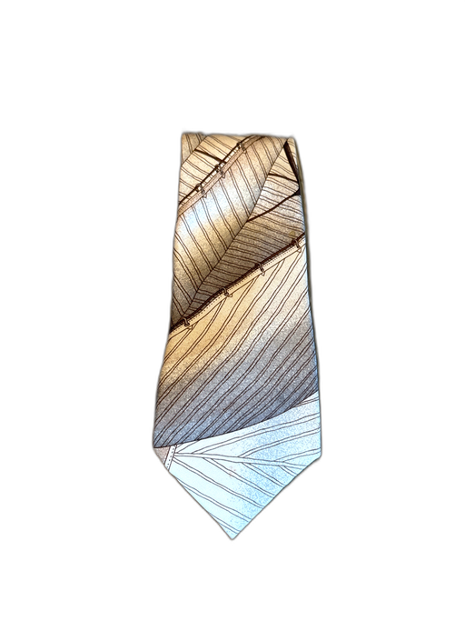 Hermes Gray Silk Abstract Men's Ties Gray