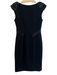 Karen Millen Size 6 Black Polyester Sleeveless Shoulder Detail Below Knee Dress Black / 6