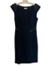 Karen Millen Size 6 Black Polyester Sleeveless Shoulder Detail Below Knee Dress Black / 6