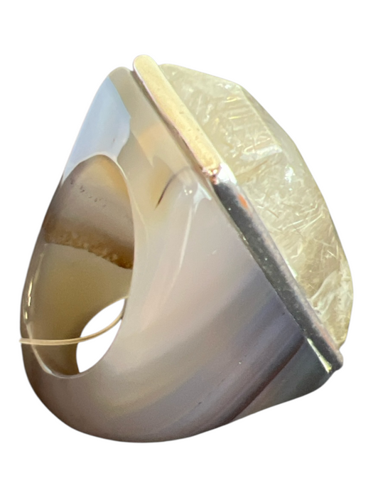No Brand Marble Stone Statement Chunky Rectangle Ring Marble