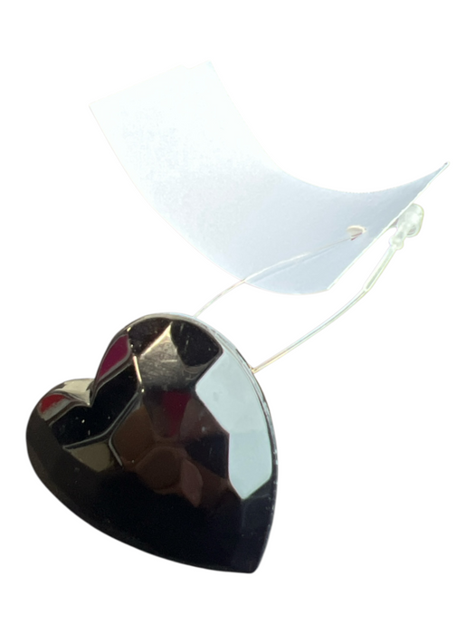 Yves Saint Laurent Gold Stone Black Heart Statement Ring Gold
