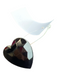 Yves Saint Laurent Gold Stone Black Heart Statement Ring Gold
