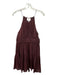 5a7 Cinq a Sept Size M Burgundy Red Silk Sleeveless Pleated Mini Dress Burgundy Red / M